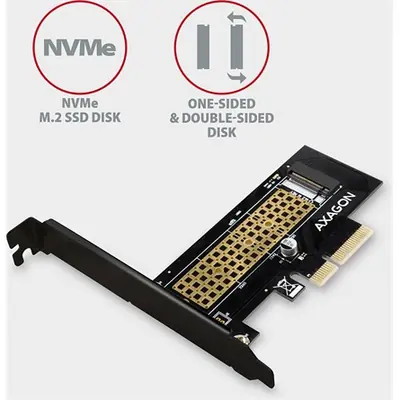 AXAGON PCEM2-N PCIE NVME M.2 x4 M-Key slot adapter – 2. kép