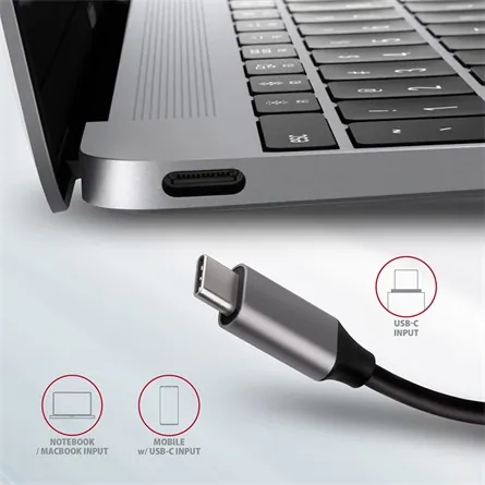 AXAGON HMC-6M2 SuperSpeed USB-C Combo 6in1 Hub – 8. kép