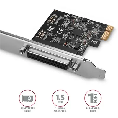 AXAGON PCEA-P1N 1x parallel port adapter w. SP & LP – 2. kép