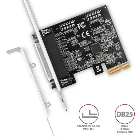 AXAGON PCEA-P1N 1x parallel port adapter w. SP & LP – 3. kép