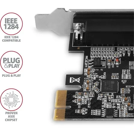 AXAGON PCEA-P1N 1x parallel port adapter w. SP & LP – 4. kép