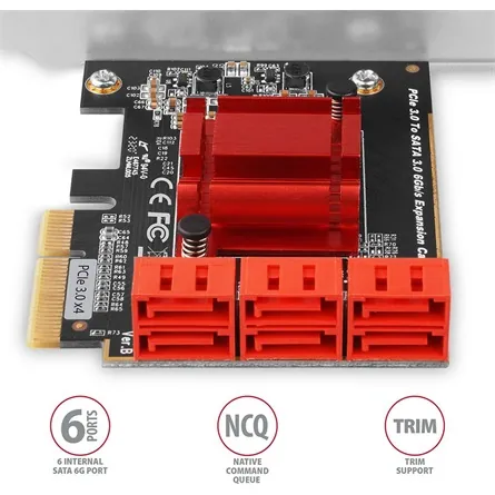 AXAGON PCES-SA6 PCIe controller 6x SATA 6G – 4. kép