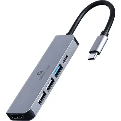 Gembird A-CM-COMBO5-03 USB Type-C 5-in-1 Multi-Port Adapter Space Grey