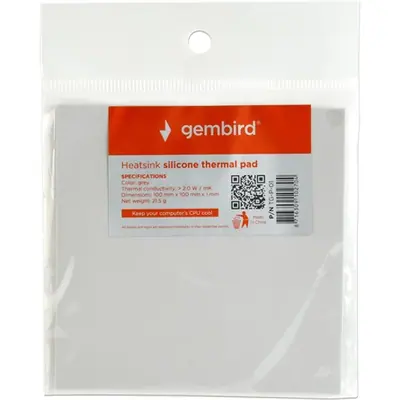Gembird TG-P-01 100x100x1mm Hővezető lap (1lap/csomag)