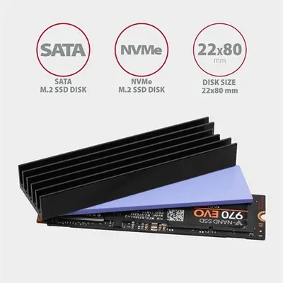 AXAGON CLR-M2L10 Heatsink for M.2 SSD – 2. kép