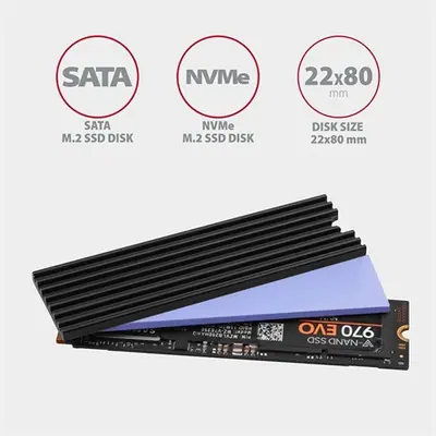 AXAGON CLR-M2L3 Heatsink for M.2 SSD – 2. kép