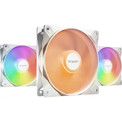 Be Quiet! Cooler 12cm - LIGHT WINGS LX 120mm PWM White Triple-Pack (RGB, 1600rpm, 25,5dB, fehér)