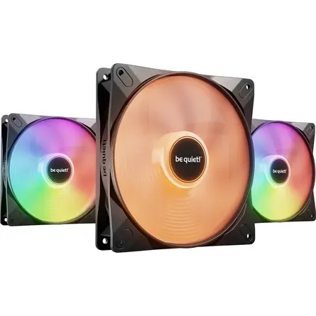 Be Quiet! Cooler 14cm - LIGHT WINGS LX 140mm PWM high-speed Triple-Pack (RGB, 1800rpm, 30,5dB, fekete)