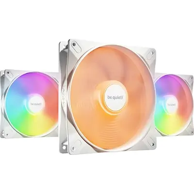 Be Quiet! Cooler 14cm - LIGHT WINGS LX 140mm PWM White Triple-Pack (RGB, 1200rpm, 22,9dB, fehér)