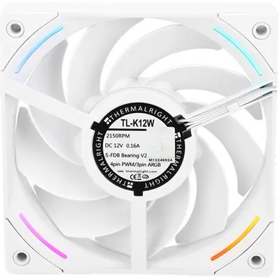 Thermalright TL-K12 rendszerhűtő ventilátor fehér – 2. kép