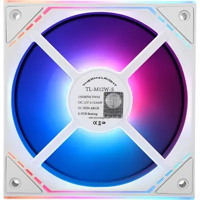 Thermalright TL-M12W-S rendszerhűtő ventilátor fehér – 2. kép