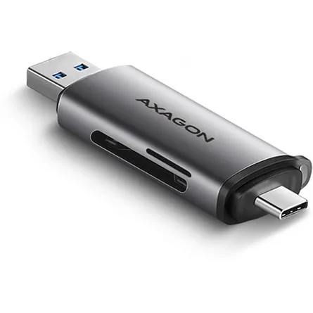 AXAGON CRE-SAC SUPERSPEED USB-C+USB-A Card Reader Black – 2. kép