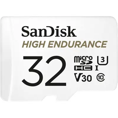 Sandisk 32GB microSDHC High Endurance Class 10 CL10 U3 V30 + adapterrel