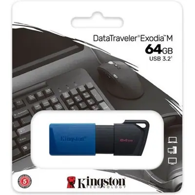 Kingston 64GB DataTraveler Exodia M USB3.2 Black/Blue