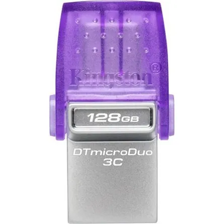 Kingston 128GB DataTraveler microDuo 3C USB 3.2 Gen 1 / USB-C pendrive lila – 3. kép