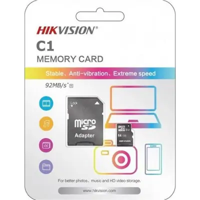 Hikvision 16GB HIKSEMI NEO (+adapter) UHS-1 Class10 microSDHC memóriakártya BOX szürke