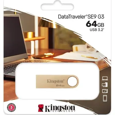 Kingston 64GB DataTraveler SE9 G3 USB3.2 Gold