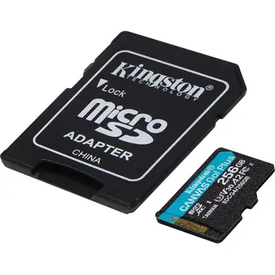 Kingston 256GB microSDXC Canvas Go Plus Gen4 Class 10 UHS-I U3 + adaper – 2. kép