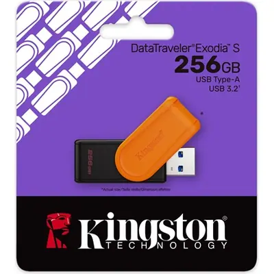 Kingston 256GB DataTraveler Exodia S USB3.2 Black/Orange