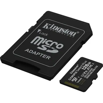 Kingston 128GB microSDXC Canvas Select Plus Gen3 Class 10 UHS-1 A1 V10 + adapterrel – 2. kép