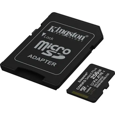 Kingston 256GB microSDXC Canvas Select Plus Gen3 Class 10 UHS-1 A1 V10 + adapterrel – 2. kép