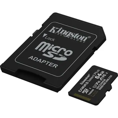 Kingston 64GB Canvas Select Plus UHS-1 U1 V10 A1 microSDXC memóriakártya – 2. kép