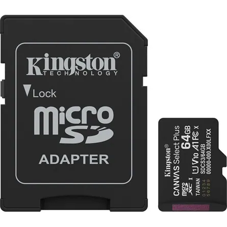 Kingston 64GB Canvas Select Plus UHS-1 U1 V10 A1 microSDXC memóriakártya – 3. kép