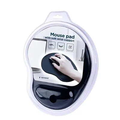 Gembird MP-ERGO-01 Mouse Pad with Wrist Support Black – 2. kép