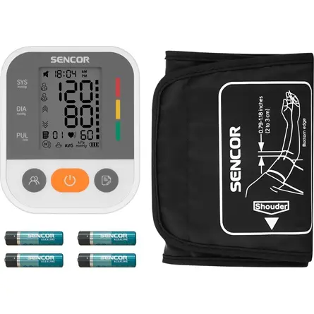 SENCOR SBP 1100WH Digitális vérnyomásmérő, Fehér – 3. kép