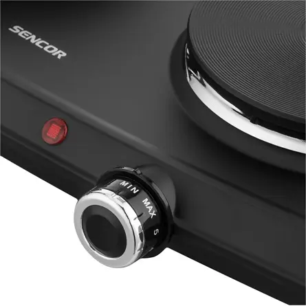 SENCOR SCP 2254BK-EUE4 Elektromos dupla főzőlap, 18cm/15cm, 2500W, Fekete – 4. kép
