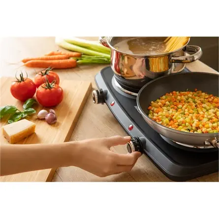 SENCOR SCP 2254BK-EUE4 Elektromos dupla főzőlap, 18cm/15cm, 2500W, Fekete – 6. kép