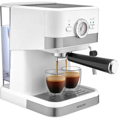 SENCOR SES 1720WH Karos presszó kávéfőző, víztartály:1,5L, 1050W, Fehér – 2. kép