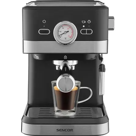 SENCOR SES 1721BK Eszpresszó karos kávéfőző, 20bar, víztartály: 1,5L, 1050W, Fekete – 3. kép