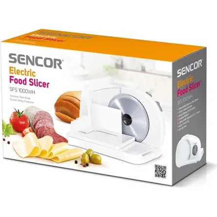 SENCOR SFS 1000WH Szeletelőgép, 1mm-15mm, 100W, Fehér – 3. kép