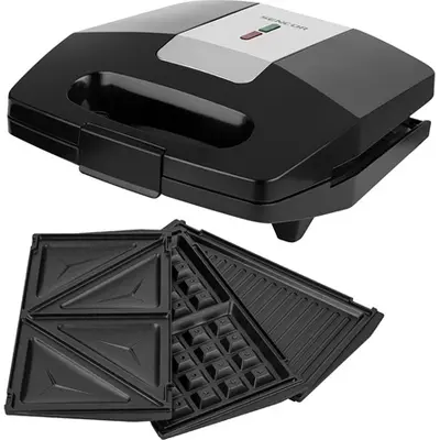 SENCOR SSM 9410SS 3in1 Szendvicssütő, 700W, Fehér – 2. kép