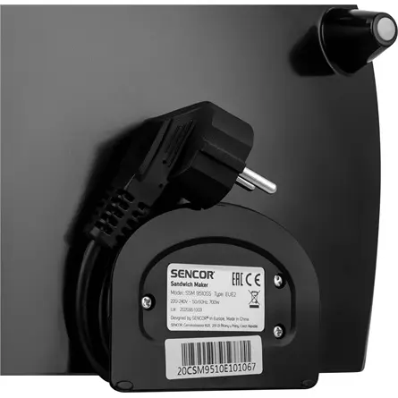 SENCOR SSM 9410SS 3in1 Szendvicssütő, 700W, Fehér – 8. kép