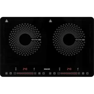 SENCOR SCP 4501BK Kétzónás indukciós főzőlap, 3400W, Fekete
