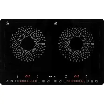 SENCOR SCP 4501BK Kétzónás indukciós főzőlap, 3400W, Fekete – 2. kép