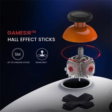 GameSir Nova Lite Multiplatform Bluetooth / USB / vezeték nélküli gamepad fehér – 4. kép