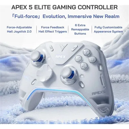 Flydigi Apex 5 Bluetooth / USB / vezeték nélküli gamepad játékvezérlő szürke – 2. kép
