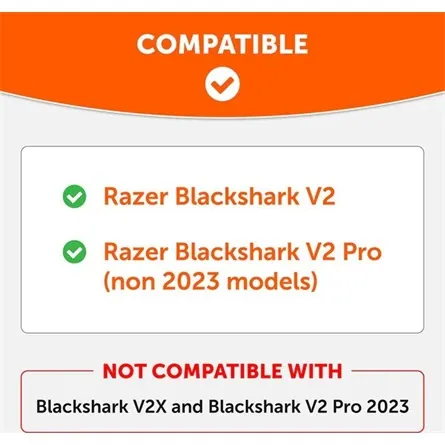 Wicked Cushions Razer Blackshark V2 Pro WC FreeZe Cooling Gel gaming fülpárna fekete – 3. kép