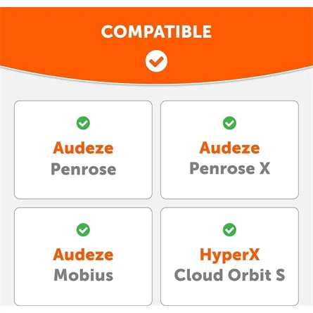 Wicked Cushions Audeze Penrose & Mobius WC FreeZe Cooling Gel gaming fülpárna fekete – 3. kép