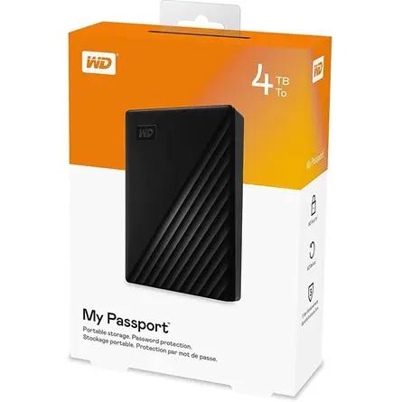 2,5" USB HDD 4TB WD My Passport USB 3.2 fekete WDBPKJ0040BBK – 4. kép