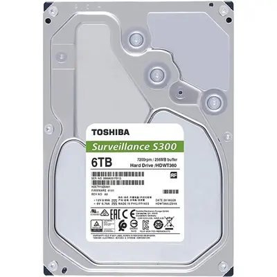 Toshiba Belső HDD 3.5" - S300 Surveillance Hard Drive 6TB (5400rpm, 128 MB puffer, Biztonságtechnikai rögzítőkbe) bulk