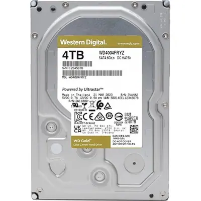 Western Digital 4TB 7200rpm SATA-600 256MB Gold WD4004FRYZ