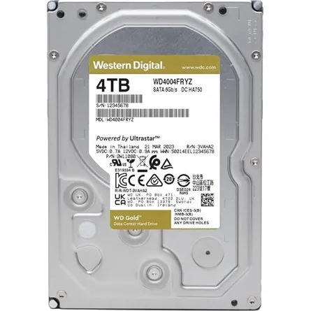 Western Digital 4TB 7200rpm SATA-600 256MB Gold WD4004FRYZ