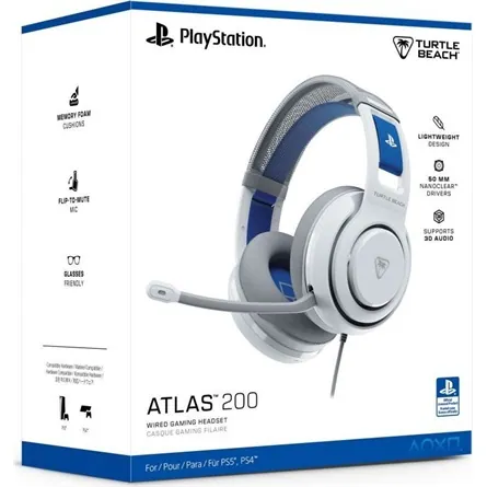 Turtle Beach Atlas 200 Playstation gaming fejhallgató headset fehér – 3. kép