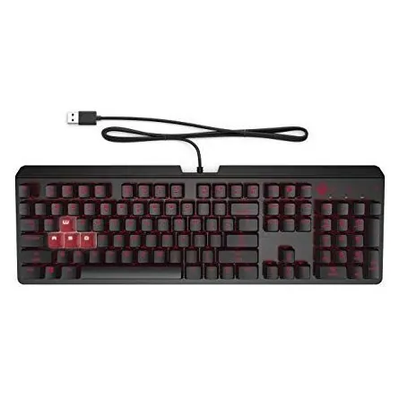 HP OMEN Encoder USB angol (US) gaming Cherry MX Red mechanikus billentyűzet fekete (Cherry MX Red)