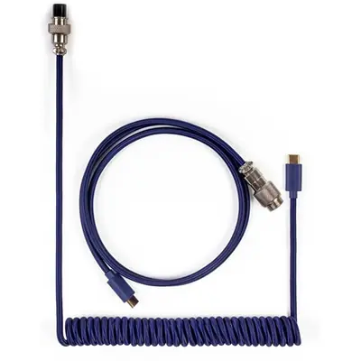 Keychron Coiled Aviator USB-C M/M adatkábel 0.9m kék (+USB-C - USB-A adapter) – 2. kép