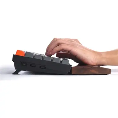 Keychron K3/K7 csuklótámasz barna tömör fa – 2. kép